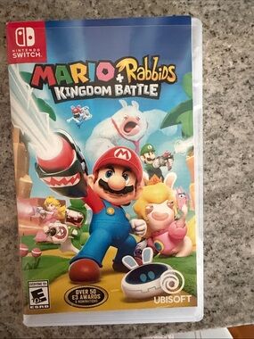 New Ubisoft Mario + Rabbids Kingdom Battle - Nintendo Switch (Blue/Red) -